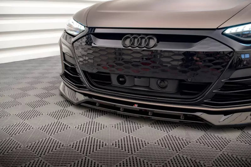 Maxton Design Frontlippe V.3 für Audi e-Tron GT / RS GT Mk1 Hochglanz schwarz – Ansicht 3