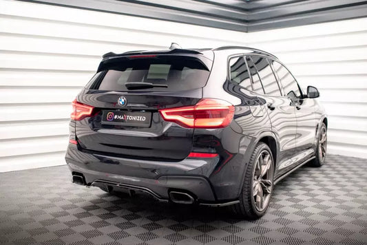 Maxton Design Heckdiffusor DTM Look für BMW X3 M40d G01 Hochglanz schwarz – Ansicht 1