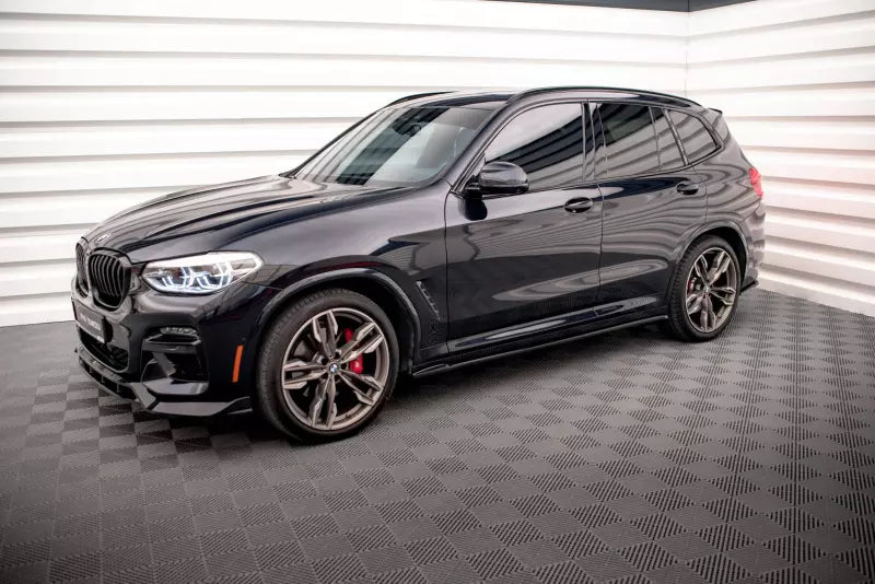 Maxton Design Seitenschweller (Paar) für BMW X3 M40d G01 Hochglanz schwarz – Ansicht 2