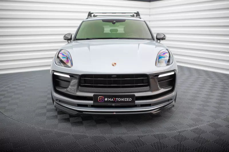 Maxton Design Frontlippe für Porsche Macan Mk2 Hochglanz schwarz – Ansicht 3