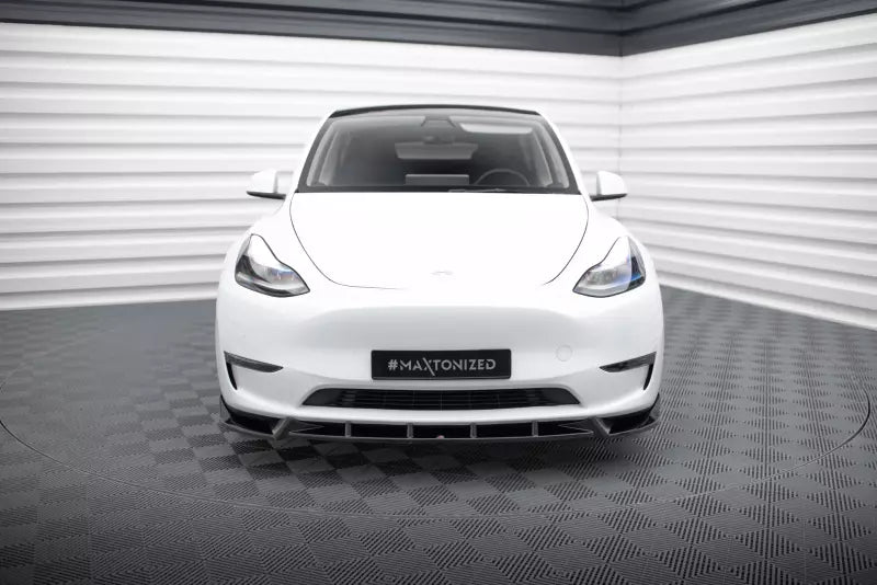 Maxton Design Frontlippe für Tesla Model Y Hochglanz schwarz – Ansicht 2
