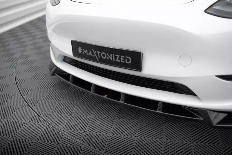 Maxton Design Frontlippe für Tesla Model Y Hochglanz schwarz – Ansicht 3