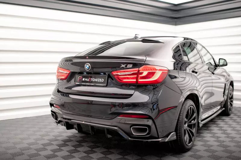 Maxton Design Heckspoiler 3D für BMW X6 M-Paket F16 Hochglanz schwarz – Ansicht 4