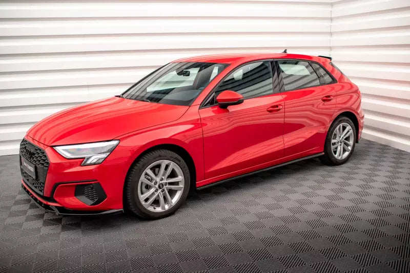 Maxton Design Seitenschweller (Paar) für Audi A3 8Y Hochglanz schwarz – Ansicht 2