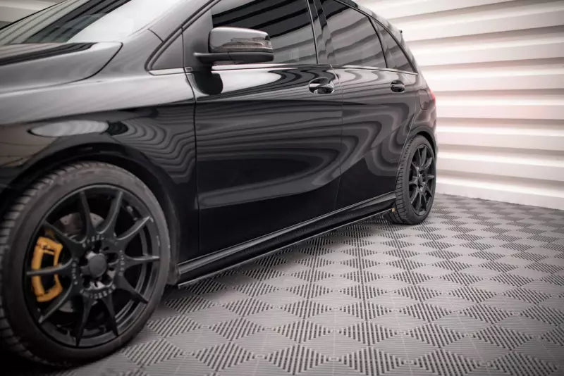 Maxton Design Seitenschweller (Paar) für Mercedes-Benz B W246 Facelift Hochglanz schwarz – Ansicht 1