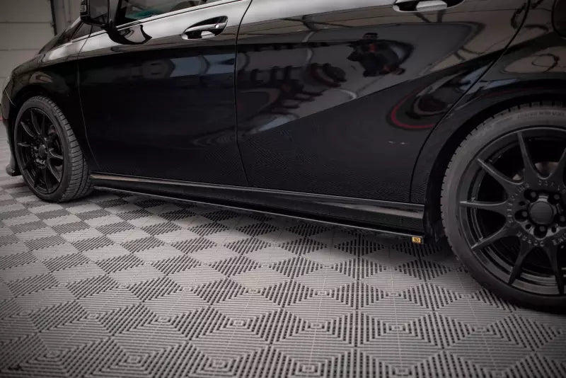 Maxton Design Seitenschweller (Paar) für Mercedes-Benz B W246 Facelift Hochglanz schwarz – Ansicht 3