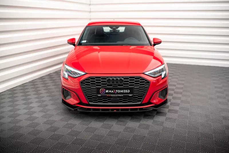 Maxton Design Frontlippe V.1 für Audi A3 8Y Hochglanz schwarz – Ansicht 2