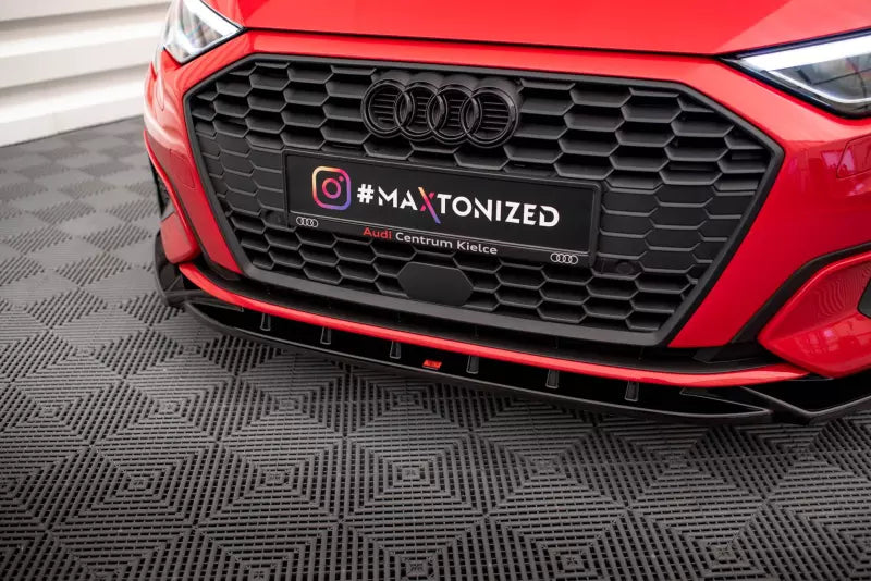 Maxton Design Frontlippe V.1 für Audi A3 8Y Hochglanz schwarz – Ansicht 3