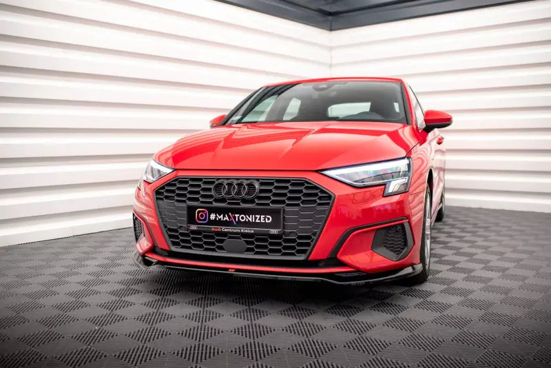 Maxton Design Frontlippe V.2 für Audi A3 8Y Hochglanz schwarz – Ansicht 1