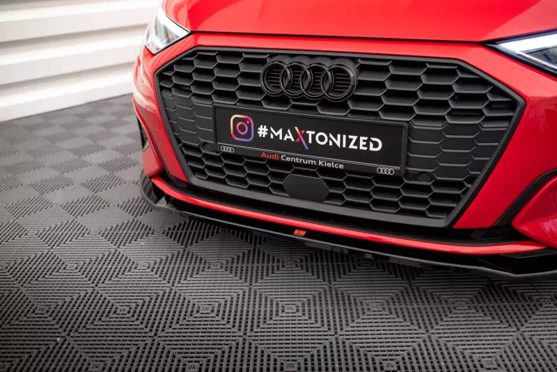 Maxton Design Frontlippe V.2 für Audi A3 8Y Hochglanz schwarz – Ansicht 3