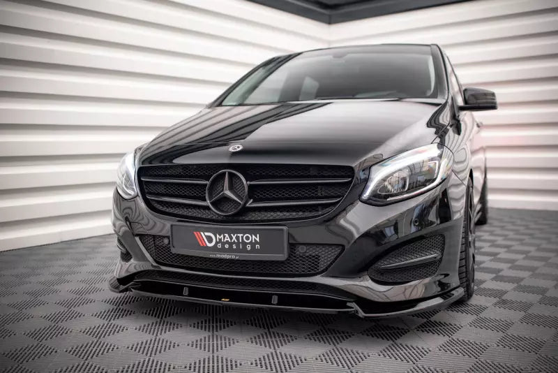 Maxton Design Frontlippe für Mercedes-Benz B W246 Facelift Hochglanz schwarz – Ansicht 1