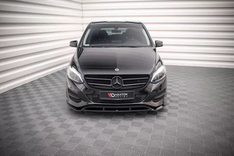 Maxton Design Frontlippe für Mercedes-Benz B W246 Facelift Hochglanz schwarz – Ansicht 2
