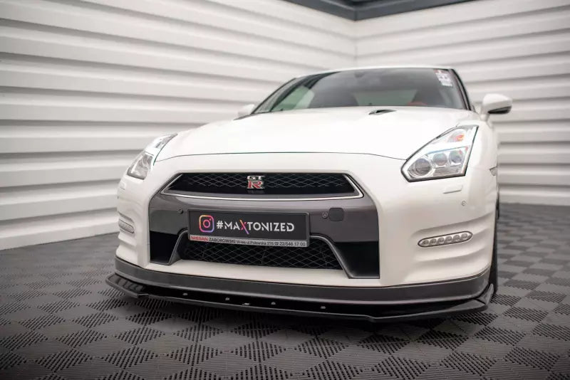 Maxton Design Frontlippe für Nissan GTR R35 Facelift Hochglanz schwarz – Ansicht 1