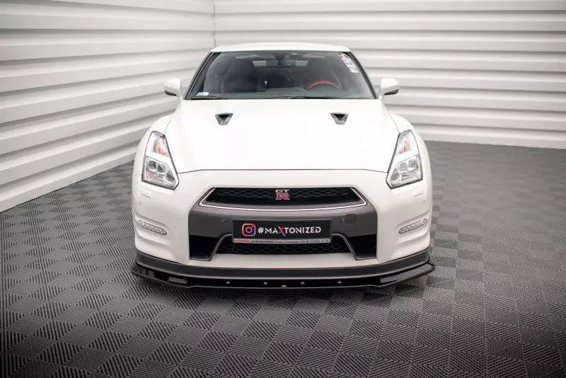 Maxton Design Frontlippe für Nissan GTR R35 Facelift Hochglanz schwarz – Ansicht 2