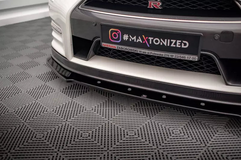 Maxton Design Frontlippe für Nissan GTR R35 Facelift Hochglanz schwarz – Ansicht 3