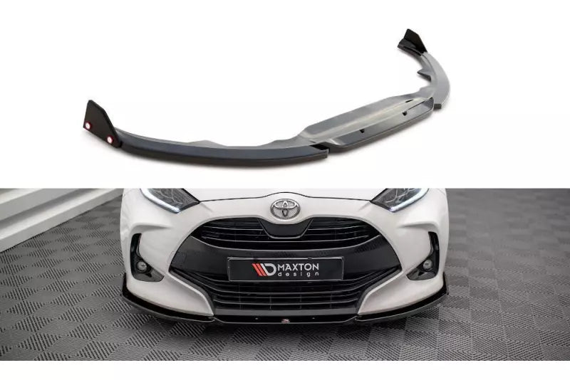 Maxton Design Frontlippe V.1 mit Flaps für Toyota Yaris Mk4 Hochglanz schwarz – Ansicht 1