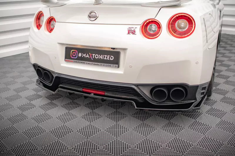 Maxton Design Heckdiffusor mit Flaps für Nissan GTR R35 Facelift Hochglanz schwarz – Ansicht 3