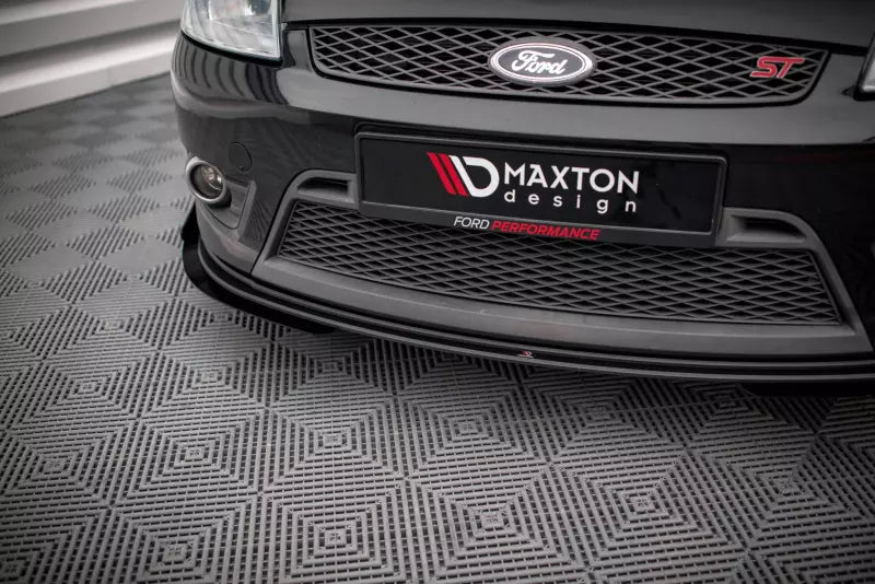Maxton Design Street Pro Frontlippen Flaps für Ford Fiesta ST Mk6 Hochglanz schwarz – Ansicht 2