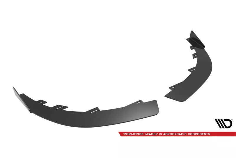 Maxton Design Street Pro Frontlippen Flaps für Ford Fiesta ST Mk6 Hochglanz schwarz – Ansicht 4