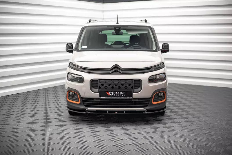Maxton Design Frontlippe für Citroen Berlingo Mk3 Hochglanz schwarz – Ansicht 1