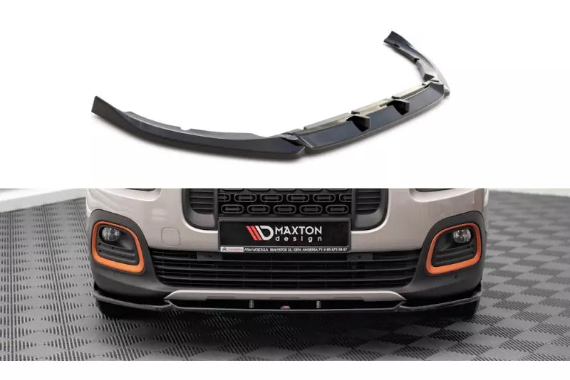Maxton Design Frontlippe für Citroen Berlingo Mk3 Hochglanz schwarz – Ansicht 2