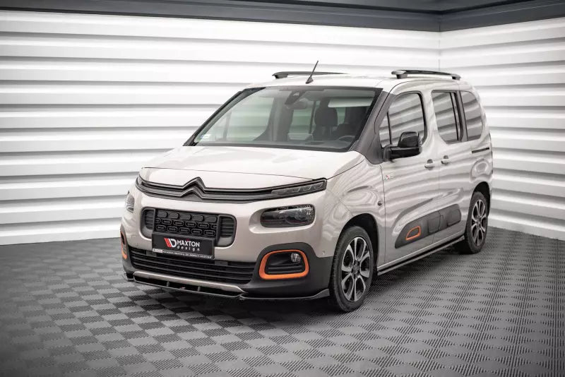 Maxton Design Frontlippe für Citroen Berlingo Mk3 Hochglanz schwarz – Ansicht 3