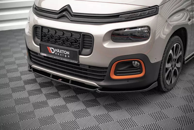 Maxton Design Frontlippe für Citroen Berlingo Mk3 Hochglanz schwarz – Ansicht 4