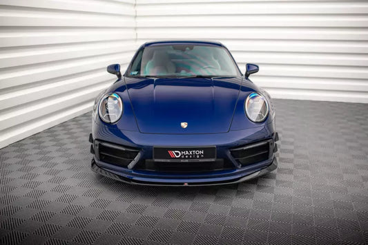 Maxton Design Frontlippe V.2 für Porsche 911 Carrera Aero 992 Hochglanz schwarz – Ansicht 1