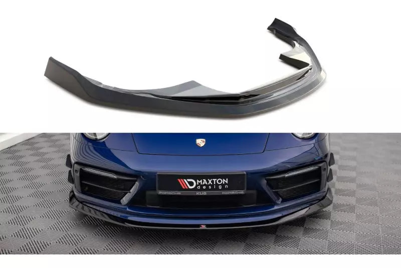 Maxton Design Frontlippe V.2 für Porsche 911 Carrera Aero 992 Hochglanz schwarz – Ansicht 2