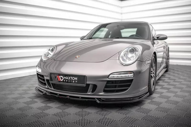 Maxton Design Frontlippe V.2 für Porsche 911 Carrera GTS 997 Facelift Hochglanz schwarz – Ansicht 1