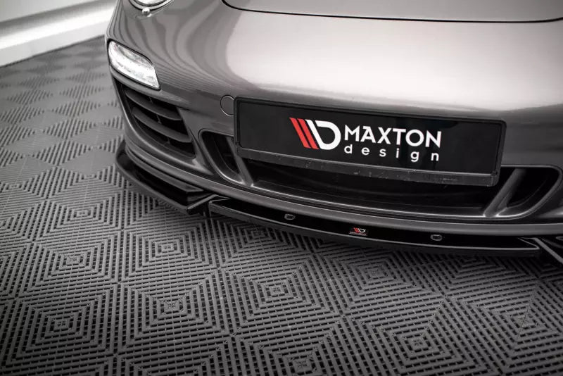 Maxton Design Frontlippe V.2 für Porsche 911 Carrera GTS 997 Facelift Hochglanz schwarz – Ansicht 3