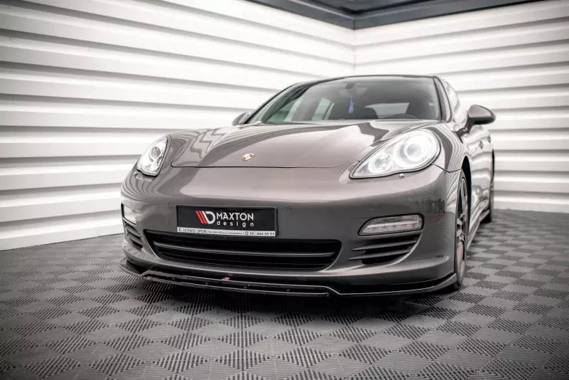 Maxton Design Frontlippe für Porsche Panamera / Panamera Diesel 970 Hochglanz schwarz – Ansicht 1