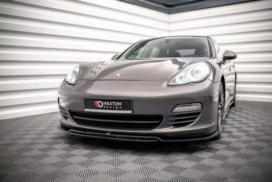 Maxton Design Frontlippe für Porsche Panamera / Panamera Diesel 970 Hochglanz schwarz – Ansicht 1