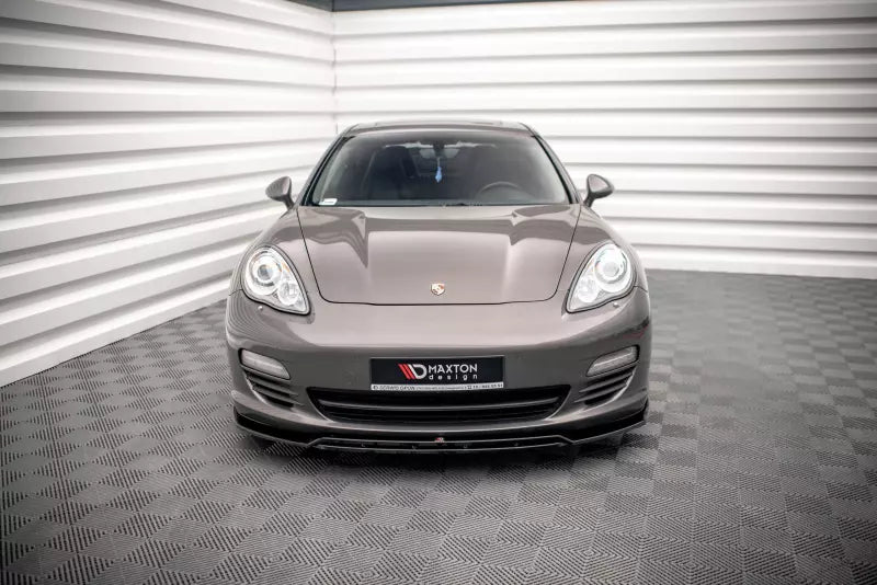 Maxton Design Frontlippe für Porsche Panamera / Panamera Diesel 970 Hochglanz schwarz – Ansicht 2