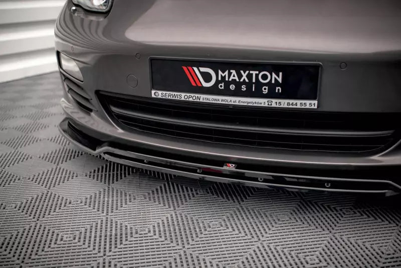 Maxton Design Frontlippe für Porsche Panamera / Panamera Diesel 970 Hochglanz schwarz – Ansicht 3