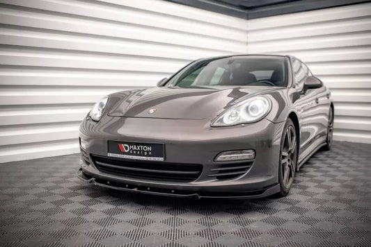 Maxton Design Frontlippe V.2 für Porsche Panamera / Panamera Diesel 970 Hochglanz schwarz – Ansicht 1