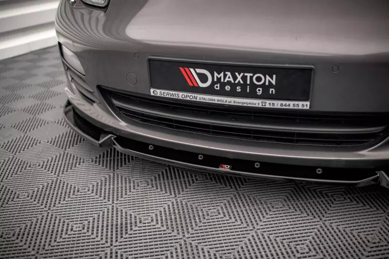 Maxton Design Frontlippe V.2 für Porsche Panamera / Panamera Diesel 970 Hochglanz schwarz – Ansicht 3