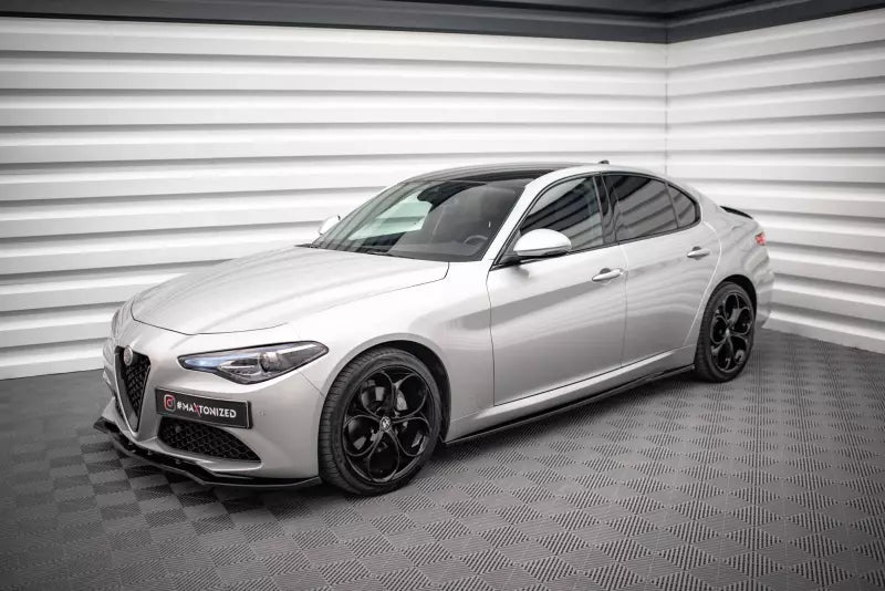 Maxton Design Seitenschweller (Paar) für Alfa Romeo Giulia Lusso Hochglanz schwarz – Ansicht 3