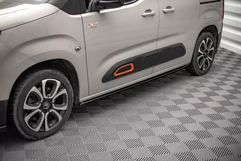 Maxton Design Seitenschweller (Paar) für Citroen Berlingo Mk3 Hochglanz schwarz – Ansicht 1