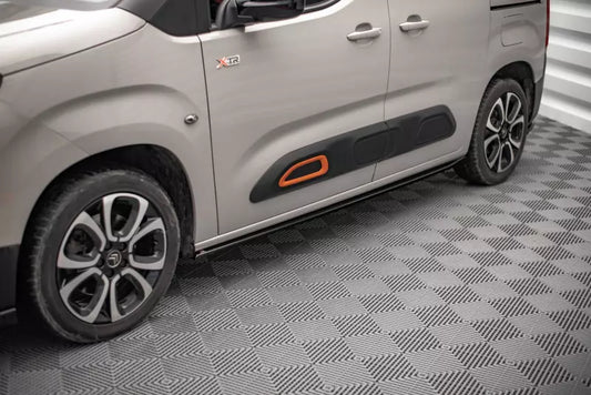 Maxton Design Seitenschweller (Paar) für Citroen Berlingo Mk3 Hochglanz schwarz – Ansicht 1