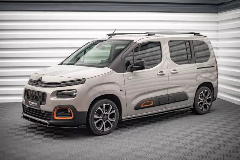 Maxton Design Seitenschweller (Paar) für Citroen Berlingo Mk3 Hochglanz schwarz – Ansicht 3