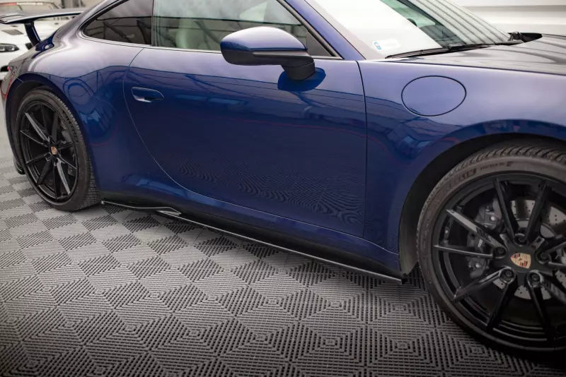 Maxton Design Seitenschweller (Paar) für Porsche 911 Carrera Aero 992 Hochglanz schwarz – Ansicht 1