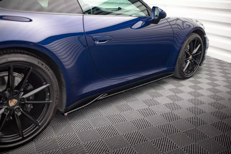 Maxton Design Seitenschweller (Paar) für Porsche 911 Carrera Aero 992 Hochglanz schwarz – Ansicht 2