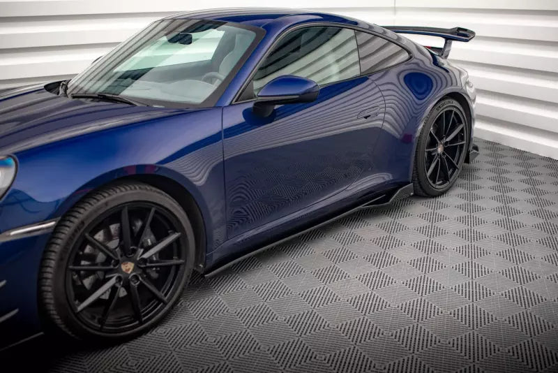 Maxton Design Seitenschweller (Paar) V.2 für Porsche 911 Carrera Aero 992 Hochglanz schwarz – Ansicht 1