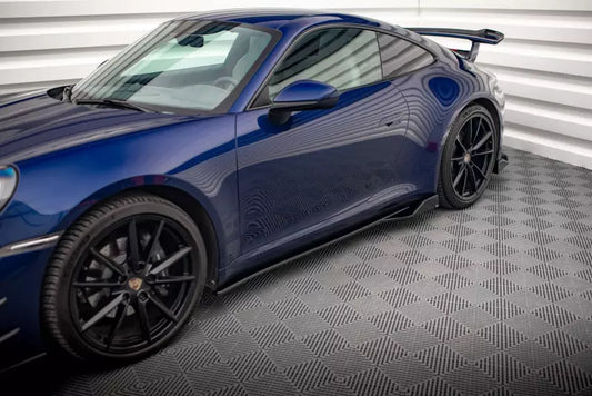 Maxton Design Seitenschweller (Paar) V.2 für Porsche 911 Carrera Aero 992 Hochglanz schwarz – Ansicht 1