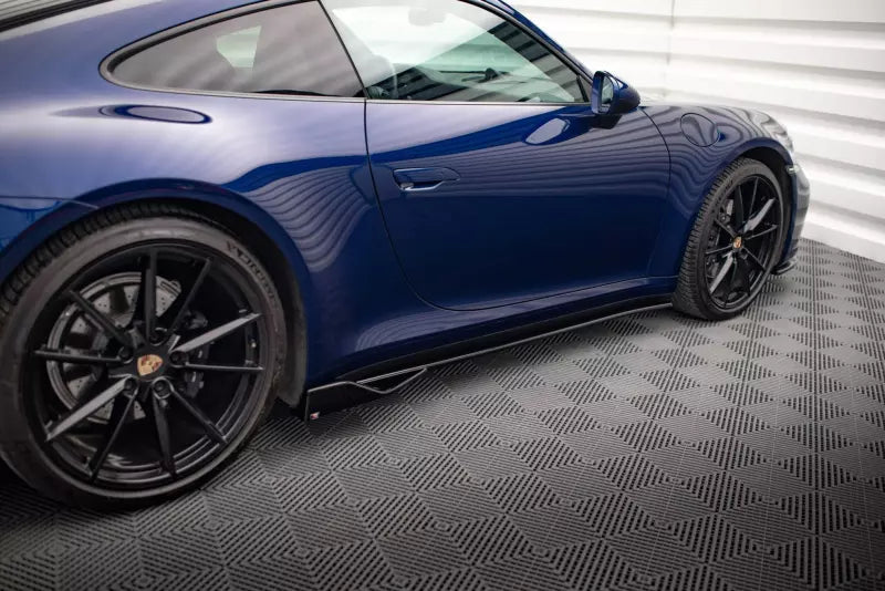 Maxton Design Seitenschweller (Paar) V.2 für Porsche 911 Carrera Aero 992 Hochglanz schwarz – Ansicht 2