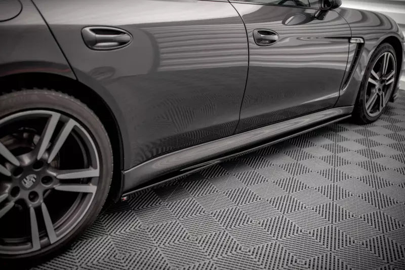 Maxton Design Seitenschweller (Paar) für Porsche Panamera / Panamera Diesel 970 Hochglanz schwarz – Ansicht 1