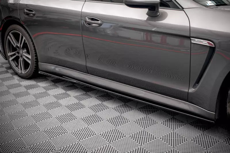 Maxton Design Seitenschweller (Paar) für Porsche Panamera / Panamera Diesel 970 Hochglanz schwarz – Ansicht 2