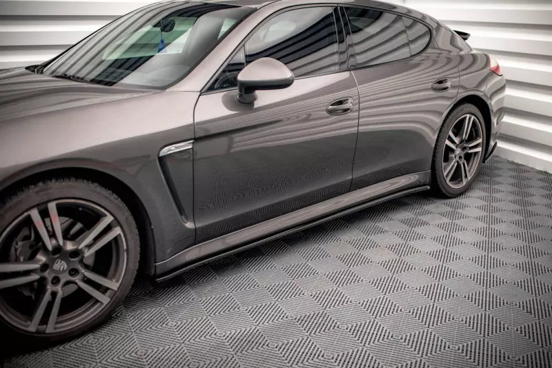 Maxton Design Seitenschweller (Paar) V.2 für Porsche Panamera / Panamera Diesel 970 Hochglanz schwarz – Ansicht 1