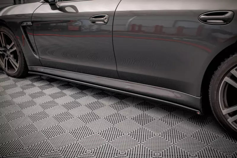Maxton Design Seitenschweller (Paar) V.2 für Porsche Panamera / Panamera Diesel 970 Hochglanz schwarz – Ansicht 2